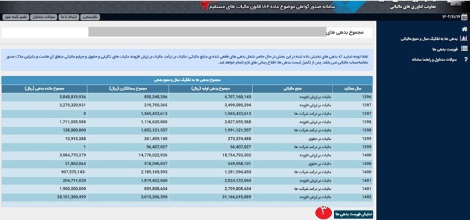 ورود به سامانه مالیاتی